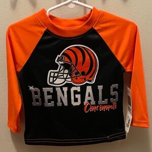 NFL Bengals Kids Long Sleeve Tee - Orange & Black